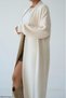 Women's Oversize Balloon Sleeve Long Knitwear Cardigan, Stone, Beige, Black, Brown, Yellow - 6