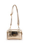 Lock Detailed Box Shape Faux Leather Women's Crossbody Bag Lulu Gold Patent Leather - 2