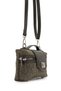 Lock Detailed Box Form Faux Leather Women's Crossbody Bag Lulu Suede Khaki - 3