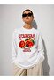 White Fig Print Long Sleeve T-Shirt Suitable for Hijab - 3