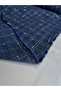 Navy Blue Glittery Chanel Fabric Plaid Patterned Double Length Skirt Vest Pants Set Clothing - 2