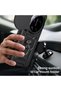 Case Compatible with Xiaomi 17 Ultra with Sliding Camera Protection, Ring and Magnet Tank Cover, Black - 4
