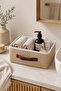 Lidless Jute Organizer Basket m Size 30X23X13 cm In-Cabinet Shelf Bathroom Organizer Storage Box - 4
