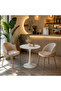 Ceramic Cafe Table Round Size 70 x 70 cm - White - 2