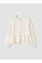 Özmarka New Season Ecru Crew Neck Lace Girls' Shirt - 3