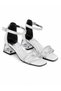 Zeva Kids Butterfly Detailed Stoned Evening Dress Sandals Transparent Heeled Ankle Strap Shoes - 4