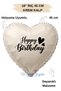 18 Inch Cream Heart Foil Balloon |   Happy Birthday Heart Printed |   Birthday Party Decoration Balloon