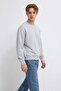 Men's 3 Thread Organic Trend Light Gray Sweatshirt - 3
