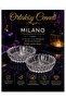 Ashtray 2 Pieces Milano Model Crystallized Glass High Quality Ashtray 13 cm Diameter 5cm Length Large Size Sparkling Imported Product