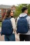 Dp Casual a Quality Blue 5 External Zipper Compartments Water Repellent School Sports Travel Daily Lightweight Fabric Backpack 7-16