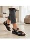 9863-42 Women's Memory Foam Cross Velcro Sandals