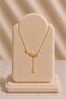 Minimal Zircon Stone Shooting Star Pendant Gold Necklace