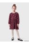 Lcw Kids Pink Crew Neck Heart Patterned Girls' Dress
