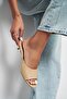 Castiel Ten Rustic Patterned Round Toe Women's Thin Heeled Slippers - 3