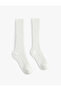 Cotton Ribbed Knee Socks - 2
