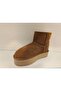 Genuine Leather and Fur Platform Sole Boots Women's Shoes - 3