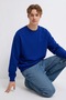 Men's 3 Thread Organic Trend Blue Sweatshirt - 4