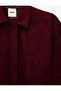 Regular Fit Long Sleeve Classic Collar Tweed Bomber Jacket with Pockets - 3