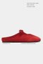 Arem Red Inner-Outer Leather Suede Bow Detail Flat Sole Women's Slippers - 2