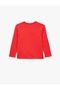 Cotton Long Sleeve Crew Neck Printed Oversized T-Shirt - 5