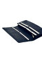 Genuine Leather Handheld Portfolio Wallet with Phone Slot and Magnetic Closure, Navy Blue - 3