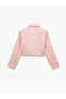 Button Detailed Double Breasted Collar Long Sleeve Cropped Tweed Jacket - 2
