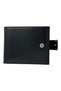 Horizontal Model Genuine Leather Classic Men's Wallet with Coin Compartment Black - 4