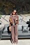 Women's Striped Technical Fabric Detailed Jacket-Pants Set Sun450 - 3