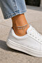 Women's Silver Color Stone Dangle Anklet Elegant Shiny Anklet - 2