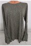 Er Clothing Combed Cotton Blouse Long-Sleeve Crew Neck Green Floral