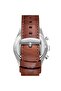 Silver Case Brown Leather Men's Wristwatch |   43 mm Mineral Glass - 7