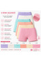 Girl's Jacquard Heart Patterned Boxer Briefs 6-Pack 100% Cotton Soft and Stretchy Ages 3-4 / 9-10 - 4