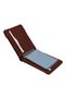 Elastic, Double-Folded, Transparent Internal Compartments, Horizontal Model, Genuine Leather, Sports Men's Wallet, Brown - 4