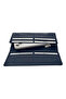 Genuine Leather Handheld Portfolio Wallet with Phone Slot and Magnetic Closure, Navy Blue - 4