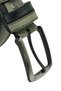 4 Cm. Sports Suede Faux Leather Navy Blue Men's Belt with Bridge Design Khaki Green - 3