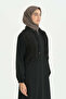 Sequin Mesh Detailed Ferace - Black - 2