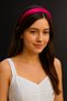 Bym Fuchsia Pink Satin Thin Soft Women's Hair Crown Daily Stylish Accessory - 2