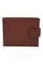 Horizontal Model Genuine Leather Classic Men's Wallet with Coin Compartment - Brown