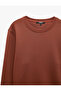 Cotton Long Sleeve Raised Crew Neck Men's Basic Sweatshirt - 7