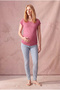Maternity Cotton Fuchsia Short Sleeve Wide Collar Pocket Detailed T-Shirt Violette - 5
