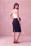 Maternity Viscose Blended Black Knee Length High Waist Pencil Skirt with Abdominal Support Lauren - 5