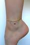 Orange Sun Figured Double Chain Anklet