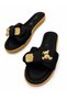 Women's Flower-Patterned Stone-Bow Detail Stylish Daily Slippers - 4