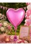 Pink 18 Inch Heart Foil Balloon Helium Compatible Birthday Valentine's Day Party Decoration