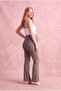 Maternity Viscose Blended Mink Straight Leg High Waist Trousers with Abdominal Support Lauren - 5