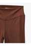 High Waist Slim Fit Flared Sports Leggings with Stitching Detail - 5