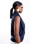 Navy Blue Scarf Detailed Knitwear Vest 5431 - 5