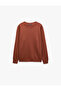 Cotton Long Sleeve Raised Crew Neck Men's Basic Sweatshirt - 5