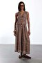 Brown Patterned Vest and Trousers Set - 4