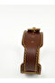 Genuine Leather Handcrafted Metal Clasp, Stitched Bracelet, 3cm Wide - 5